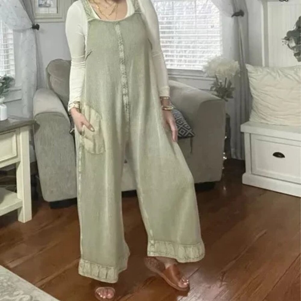 Free People FP One Callie One-Piece Wide-Legs Open Back Jumpsuit XS